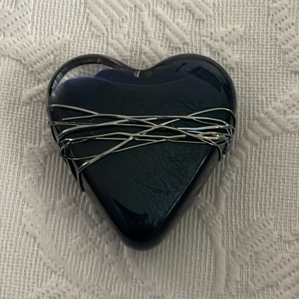 Signed David Salazar glass paperweight